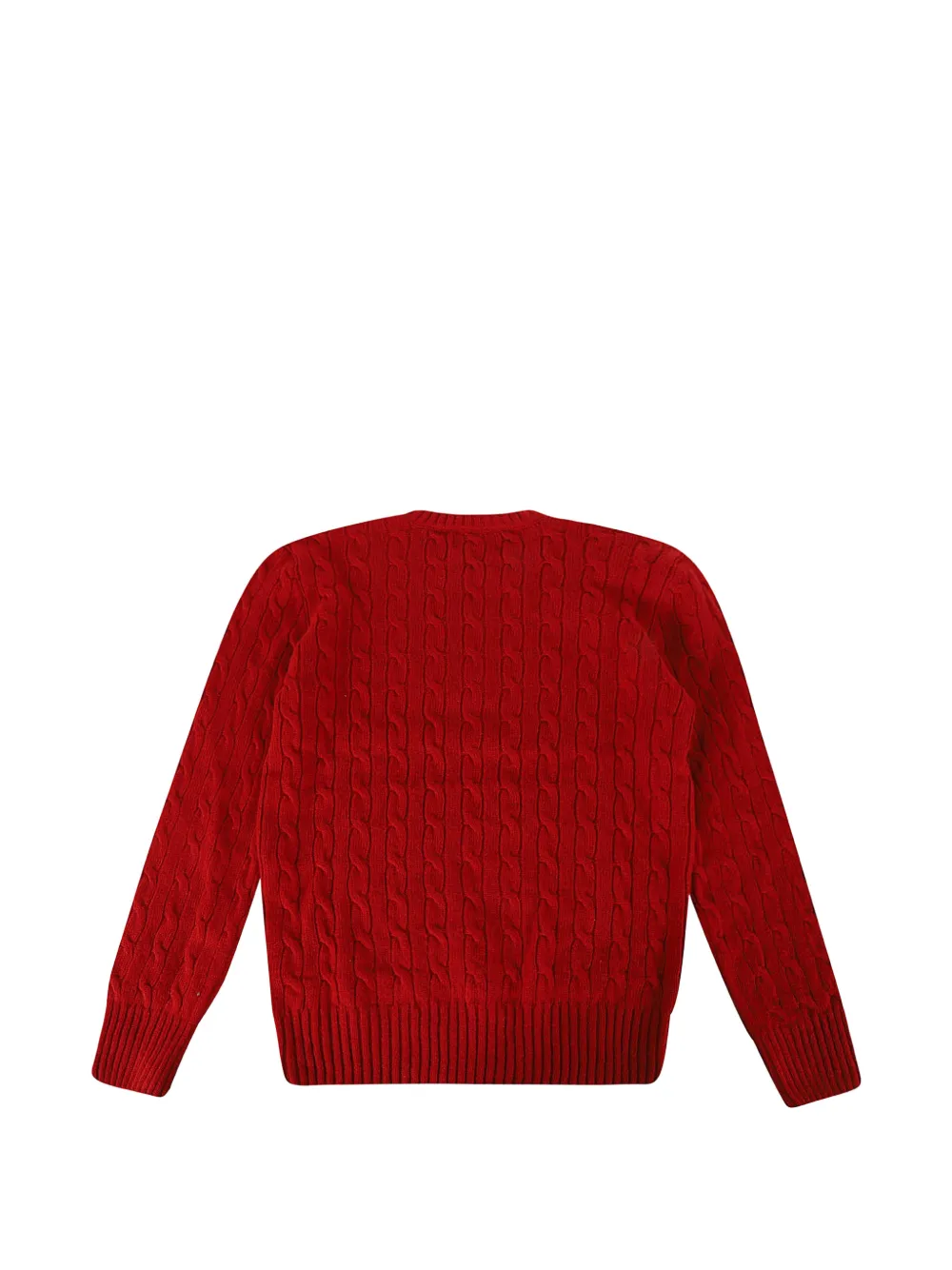 POLO RALPH LAUREN KIDS Kabelgebreide trui met geborduurd logo Rood