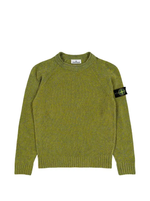 Stone Island Mouliné cotton chenille loose-fit crewneck jumper with raglan sleeves