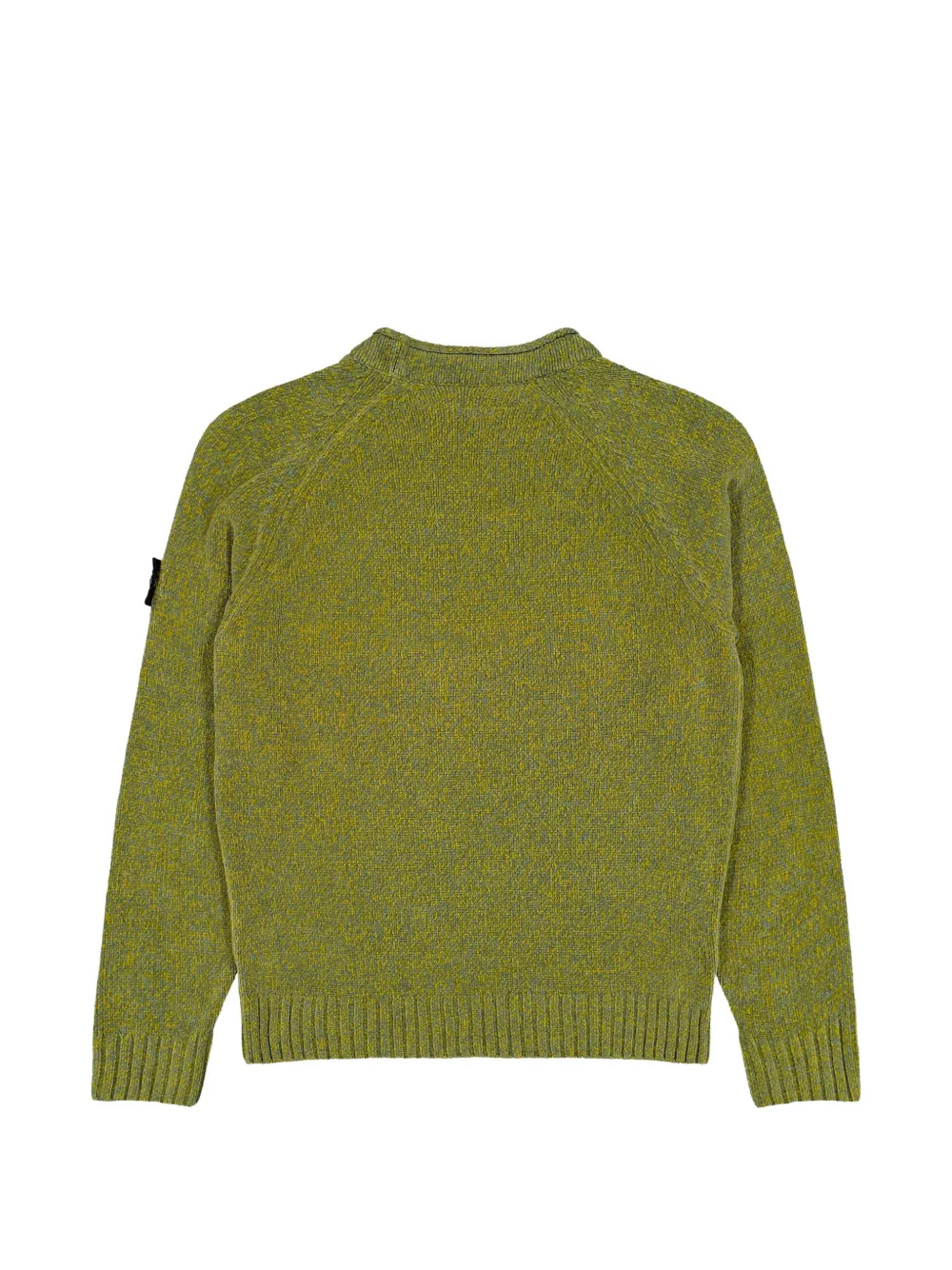 Stone Island Mouliné katoenen chenille ruimvallende trui met ronde hals en raglan mouwen Groen