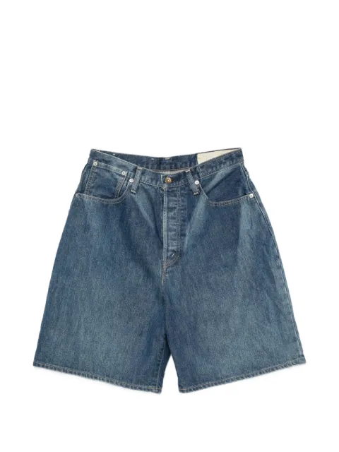 Kuro faded-effect denim shorts