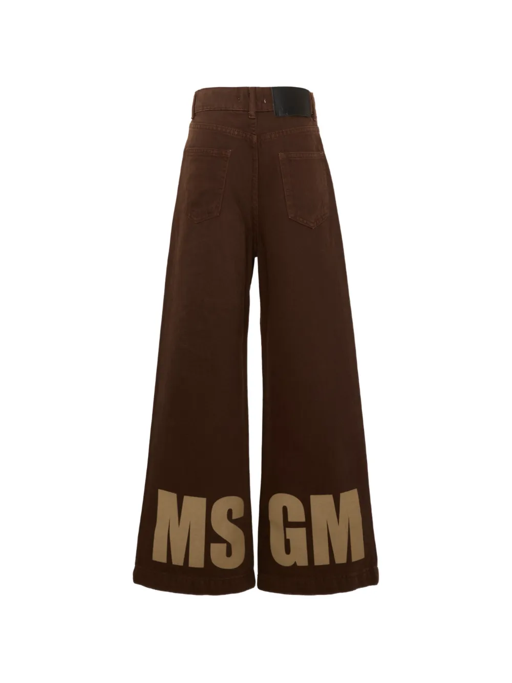 MSGM Kids Jeans met logoprint Bruin