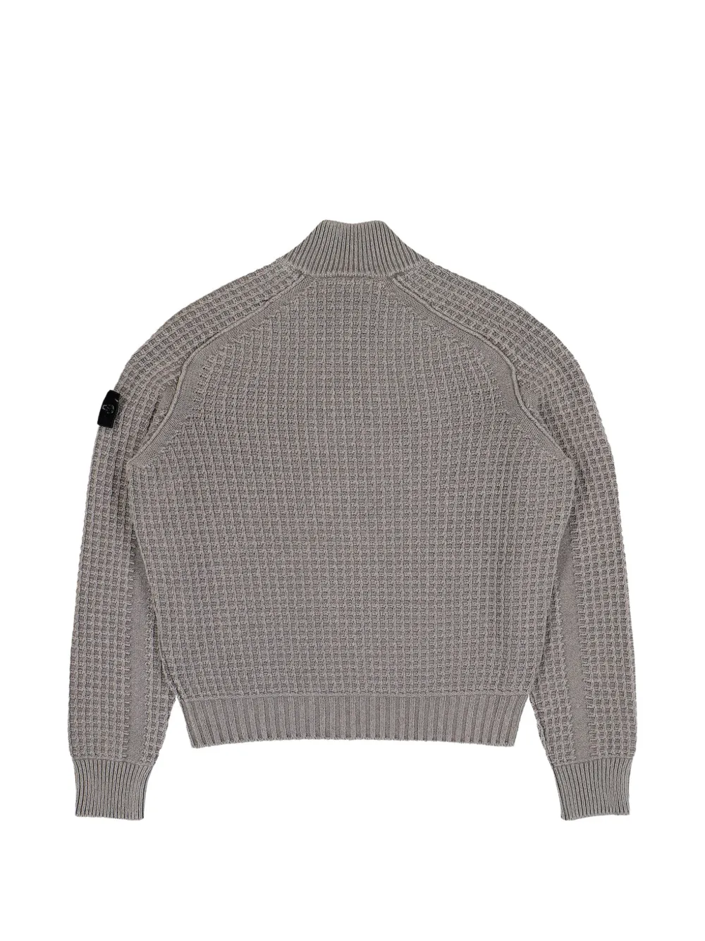 Stone Island 5100034 ruimvallende trui met rits en opstaande kraag Grijs