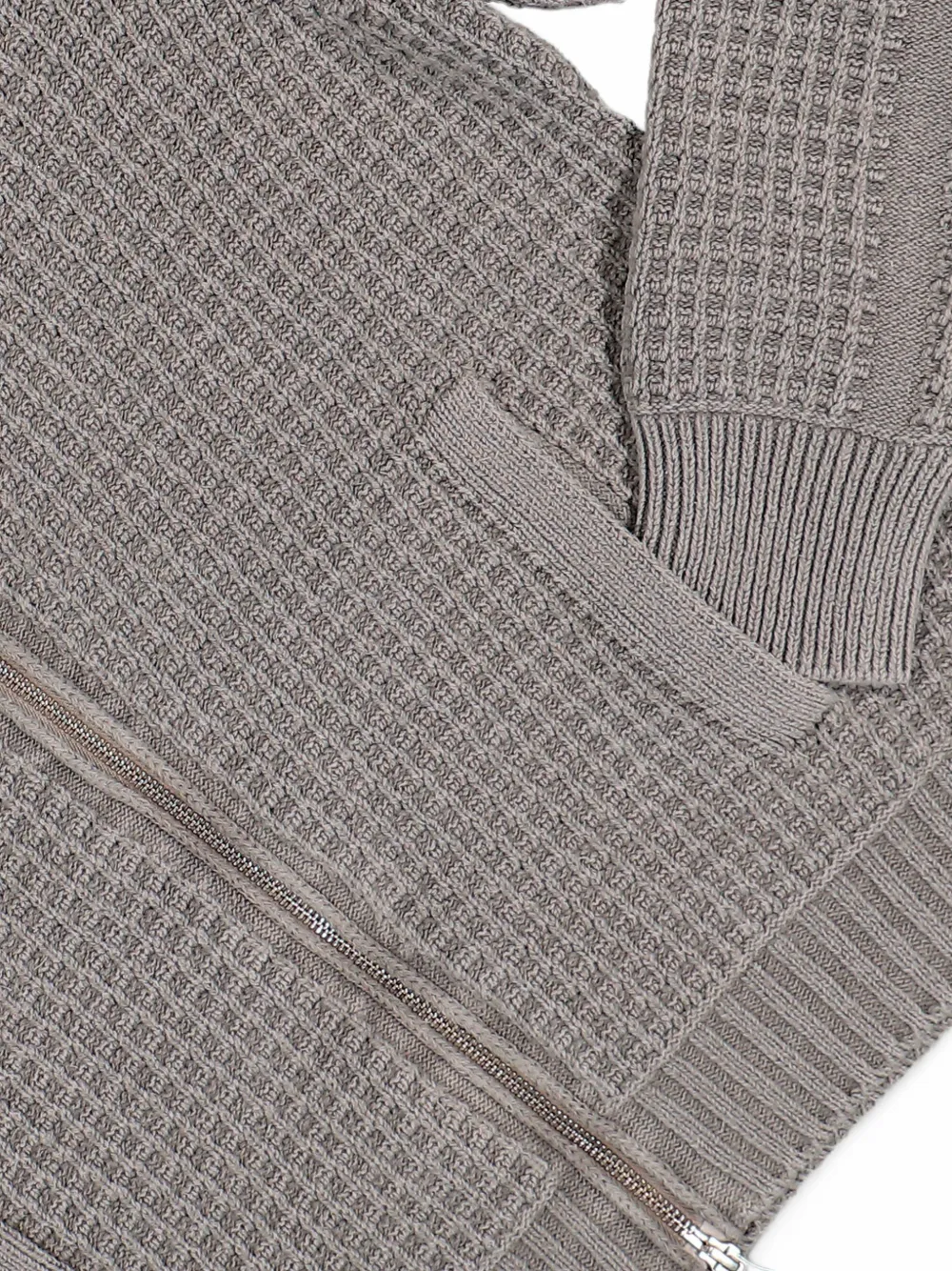 Stone Island 5100034 ruimvallende trui met rits en opstaande kraag Grijs