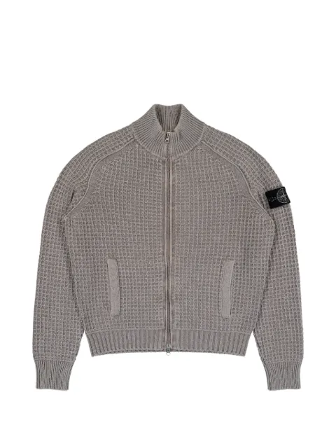 Stone Island 5100034 Loose-fit zip-up jumper with stand collar