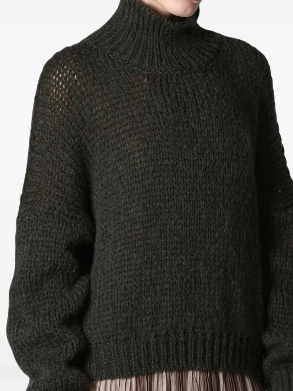 Roberto Collina Chunky gebreide coltrui Groen