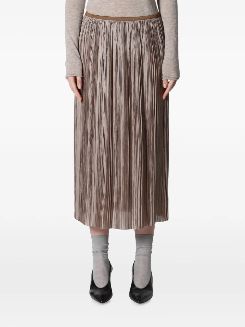 Roberto Collina pleated mini skirt - Toni neutri