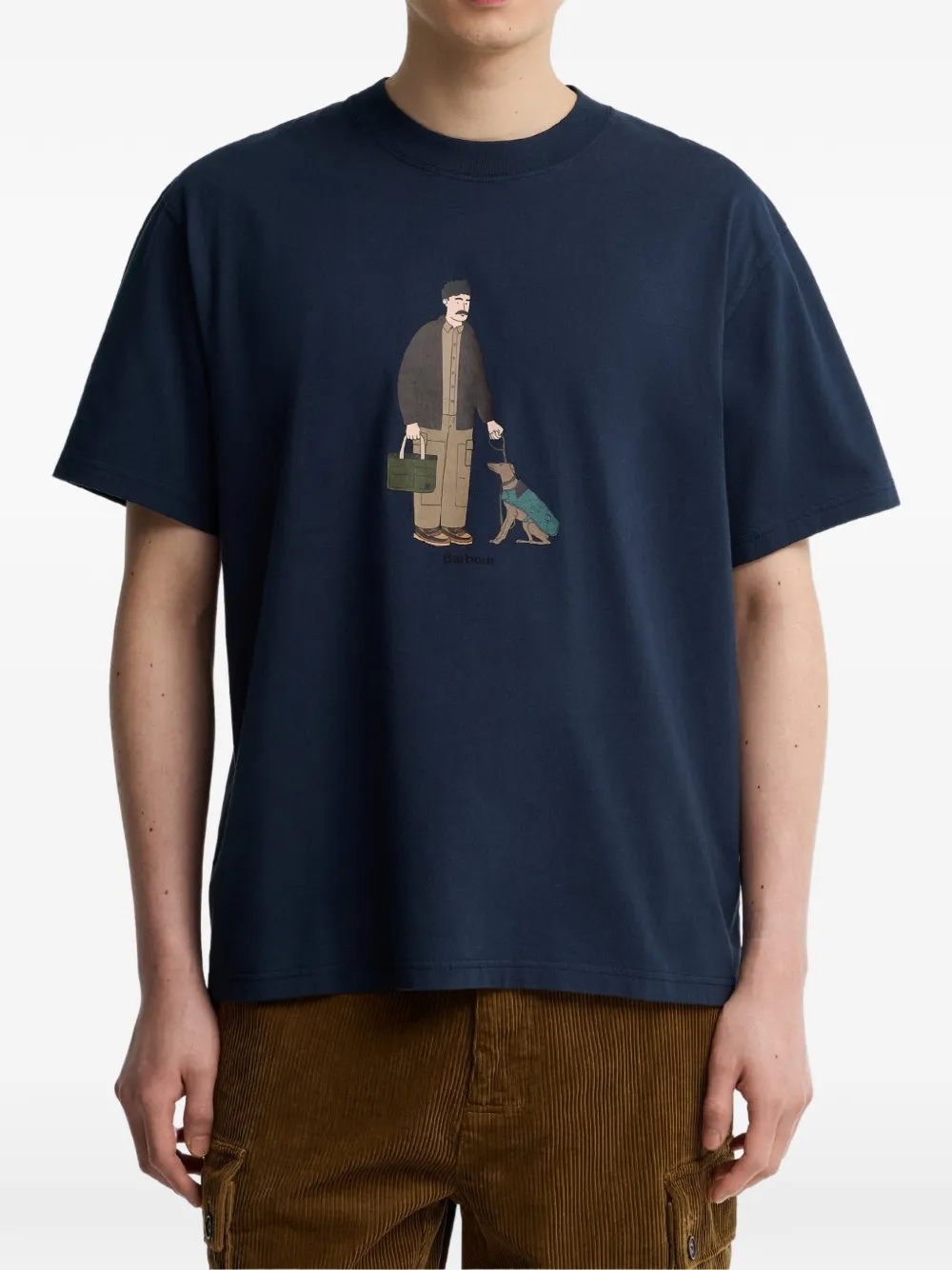Barbour International T-shirt met grafische print Blauw