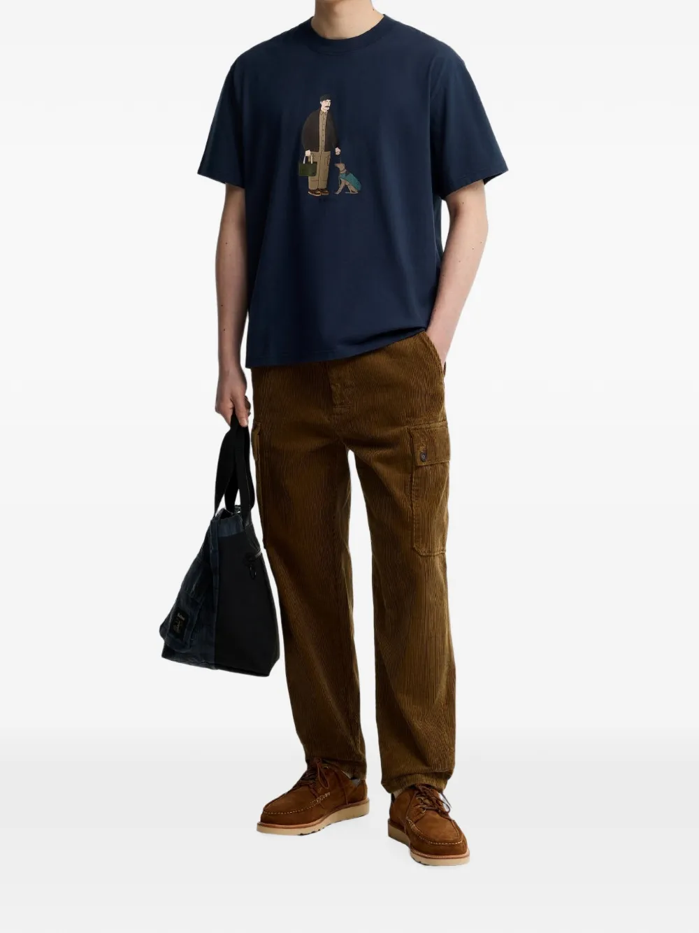 Barbour International T-shirt met grafische print Blauw