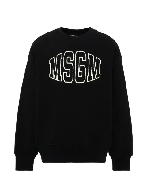 MSGM Kids logo-patch sweater