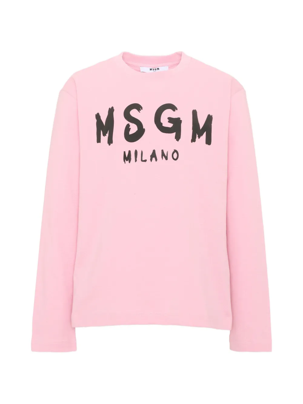 MSGM Kids logo-print long-sleeve T-shirt - Rosa