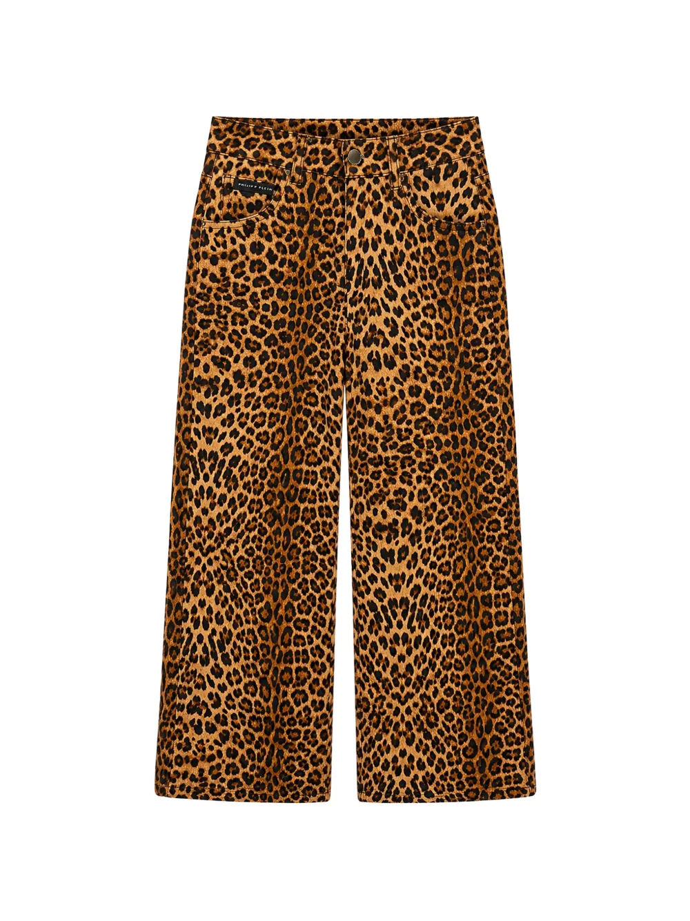 Philipp Plein Junior leopard-print trousers - Marrone