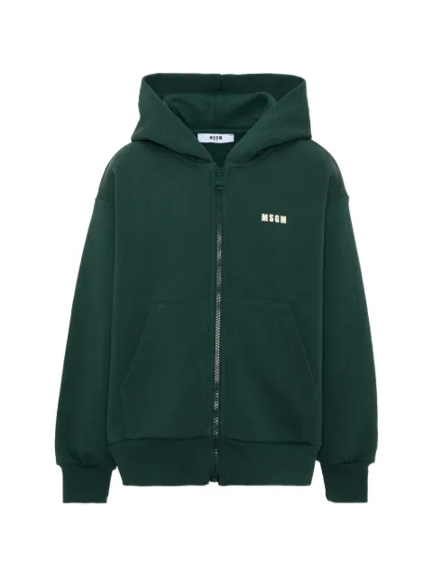 MSGM Kids hættetrøje med logotryk og lynlås