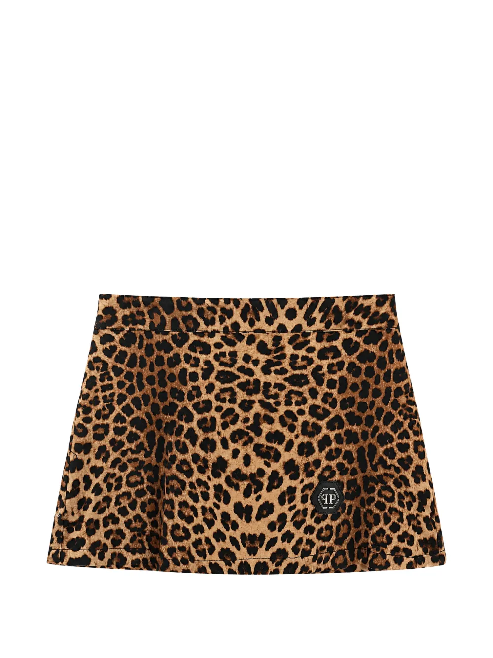 Philipp Plein Junior leopard-print skirt - Marrone