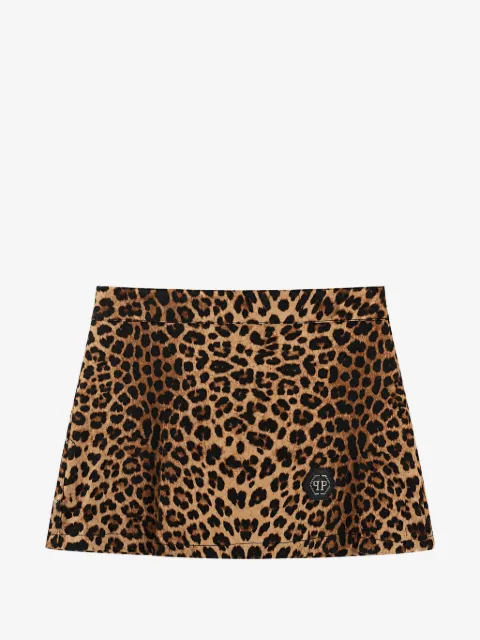 Philipp Plein Junior leopard-print skirt