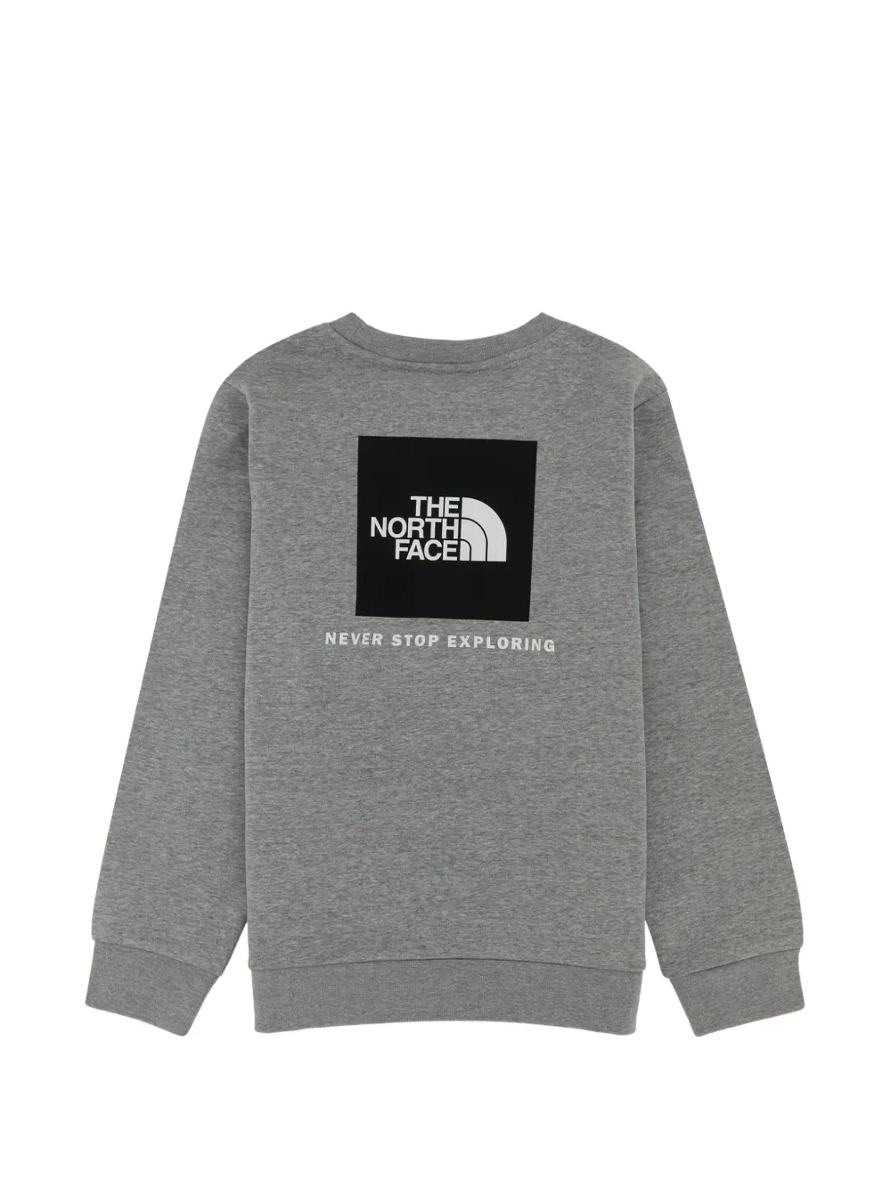 The North Face Kids TNF Pale Grey Heather logo-print sweater Grijs