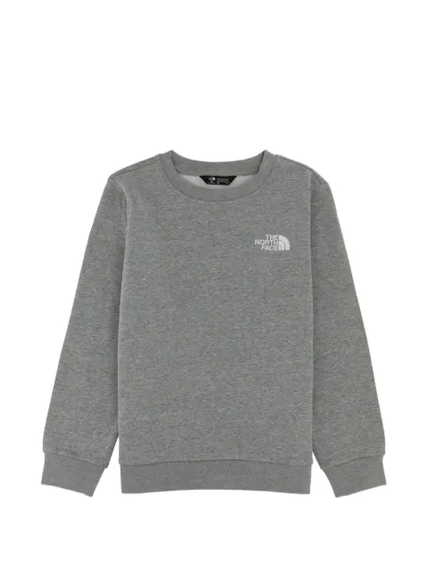 The North Face Kids TNF Pale Grey Heather logo-print sweater