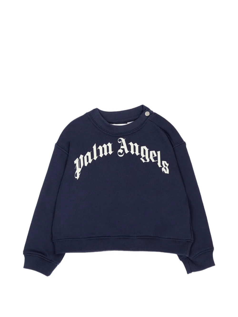 Palm Angels Kids logo-print shoulder-button sweater - Blu