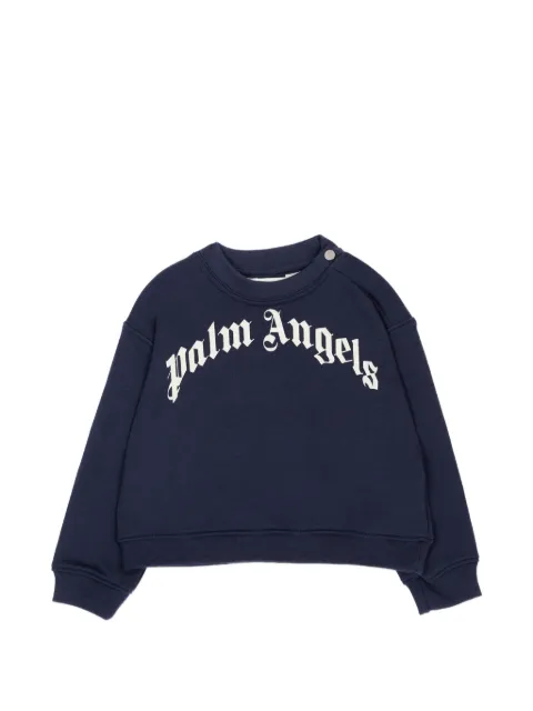 Palm Angels Kids logo-print shoulder-button sweater