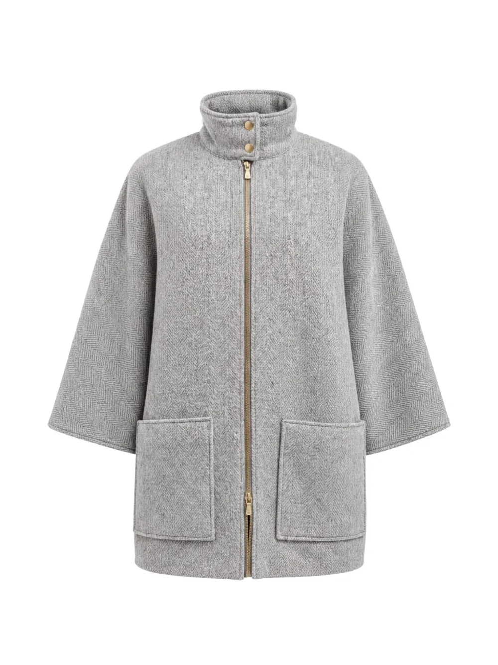 Eleventy herringbone-pattern single-breasted coat