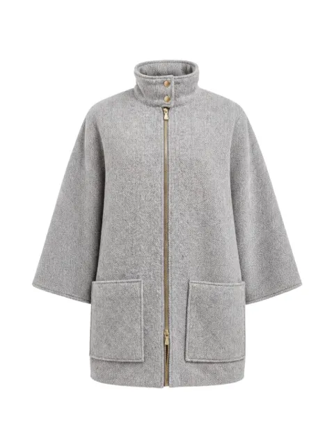 Eleventy herringbone-pattern single-breasted coat