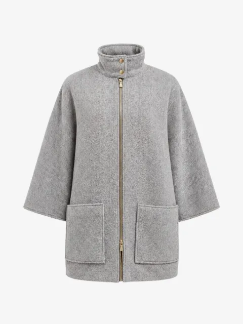 Eleventy herringbone-pattern single-breasted coat