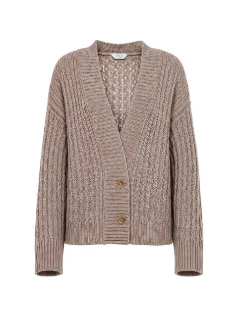 Malo cable-knit V-neck cardigan