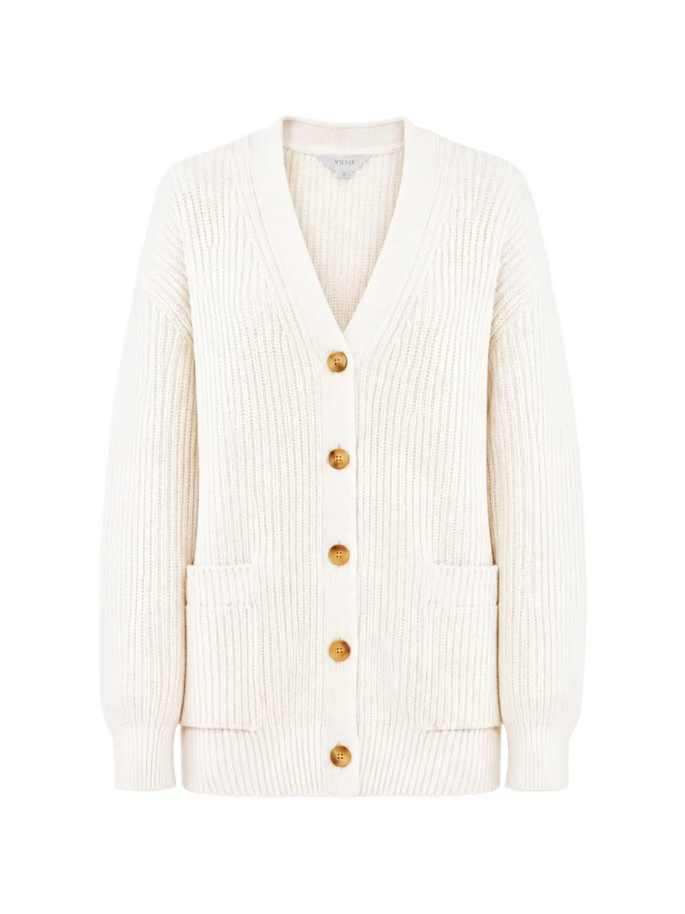 Malo ribbed-knit cashmere cardigan - Weiß