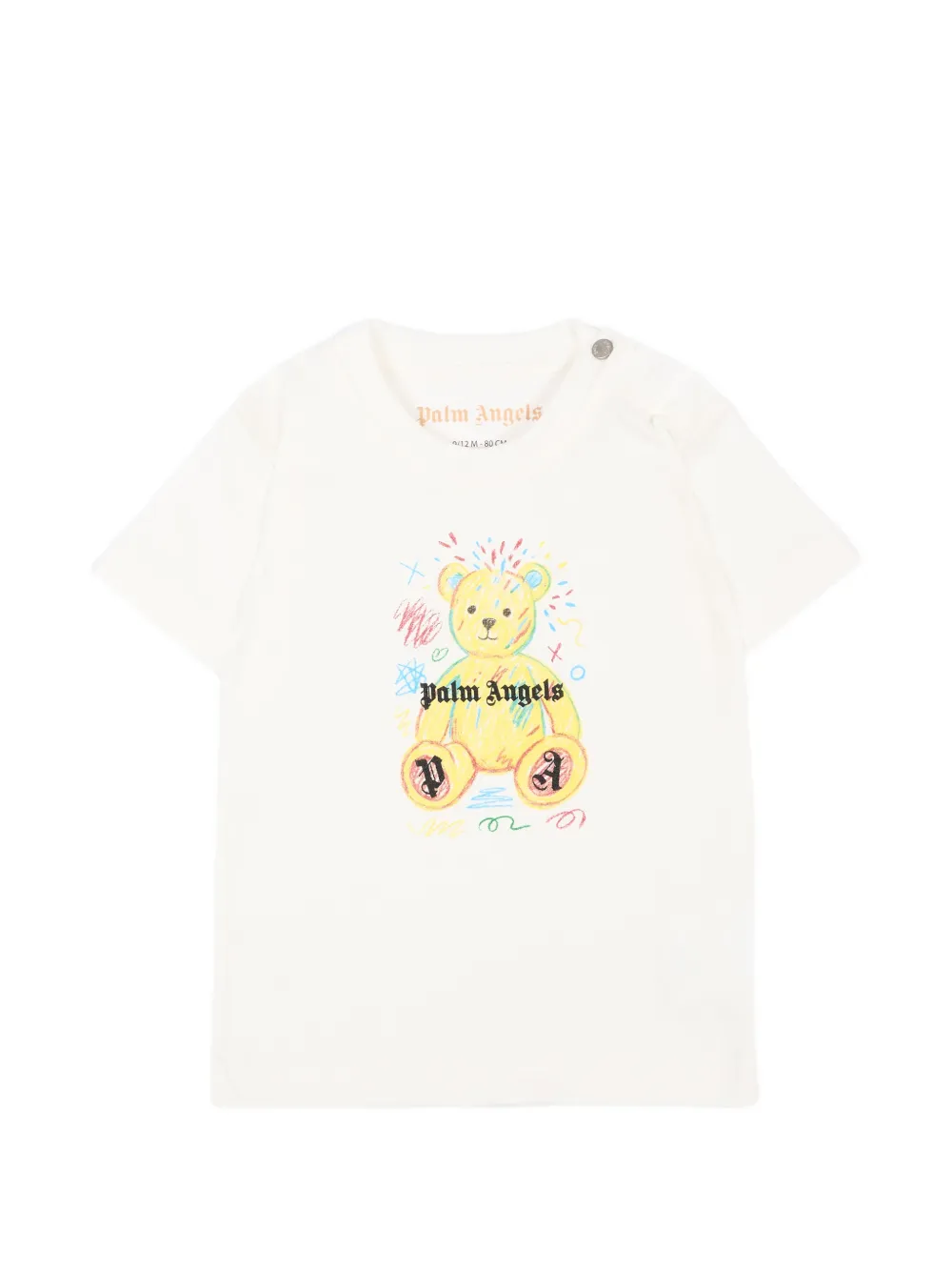 Palm Angels Kids teddy bear-print T-shirt - Bianco