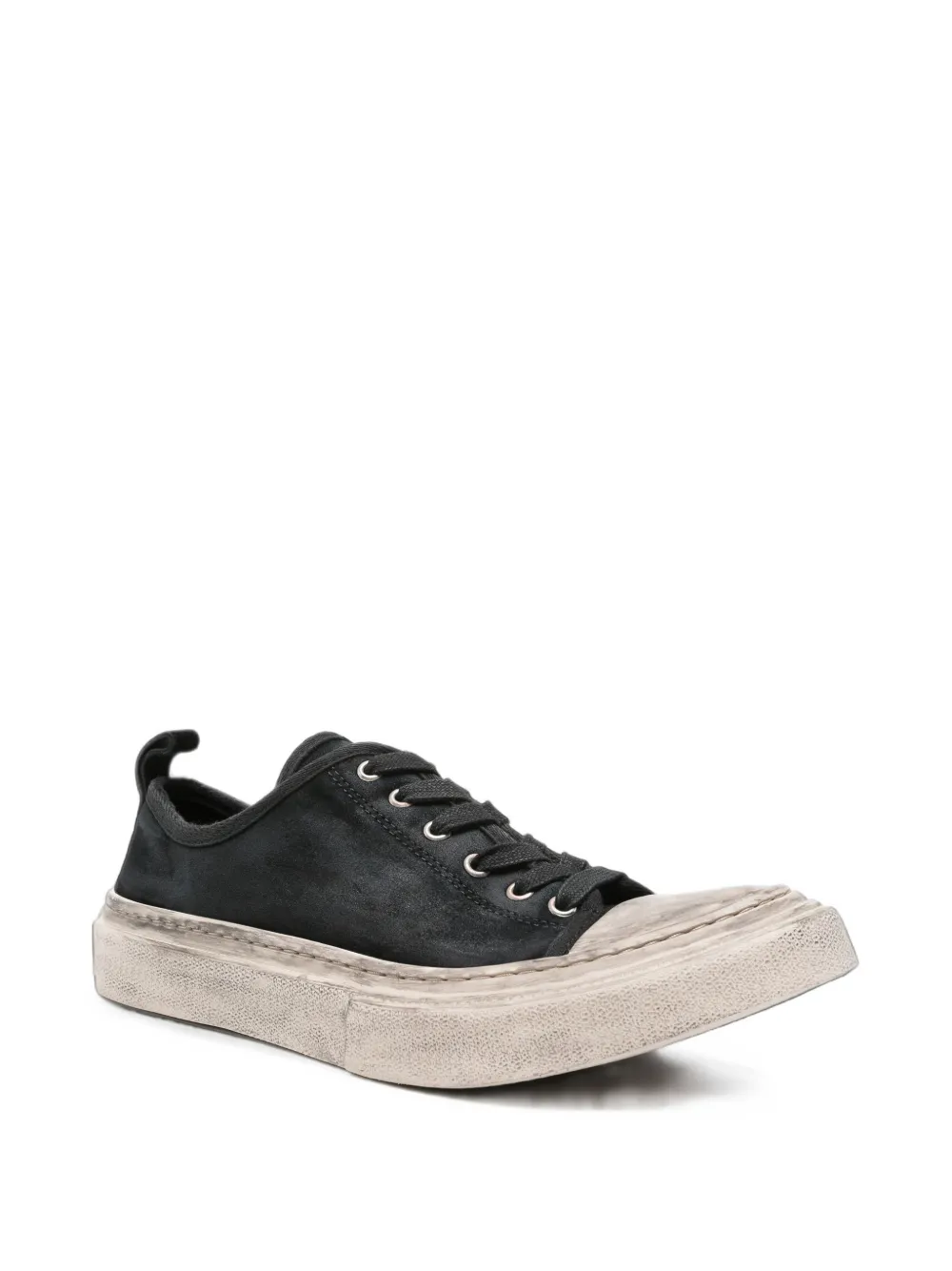 Ann Demeulemeester Halli distressed-effect lace-up sneakers Zwart