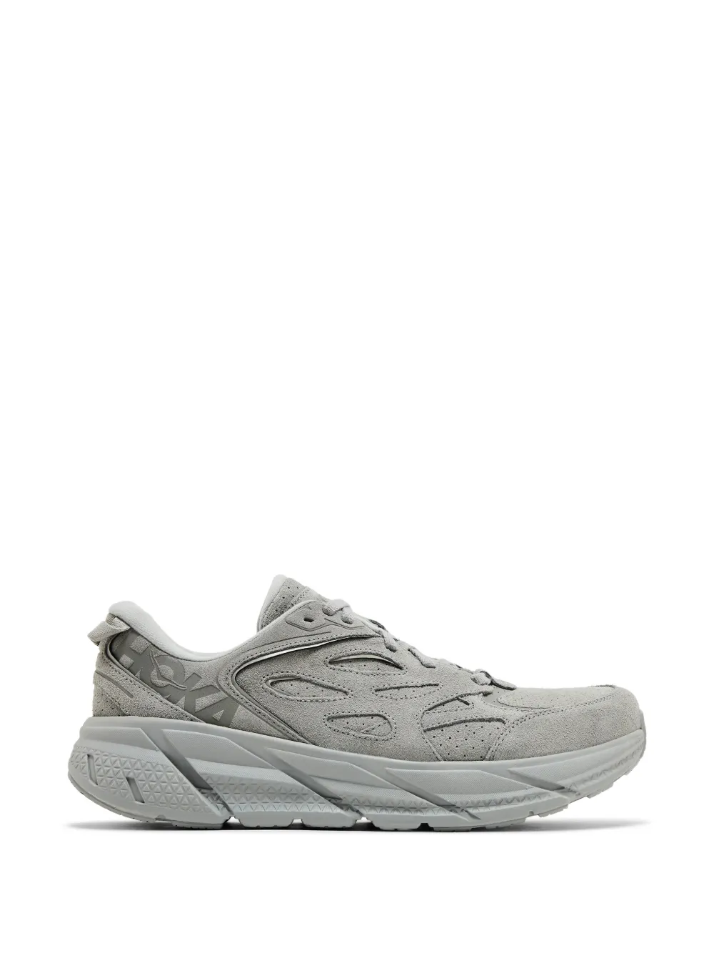 HOKA Clifton L suede sneakers Grijs