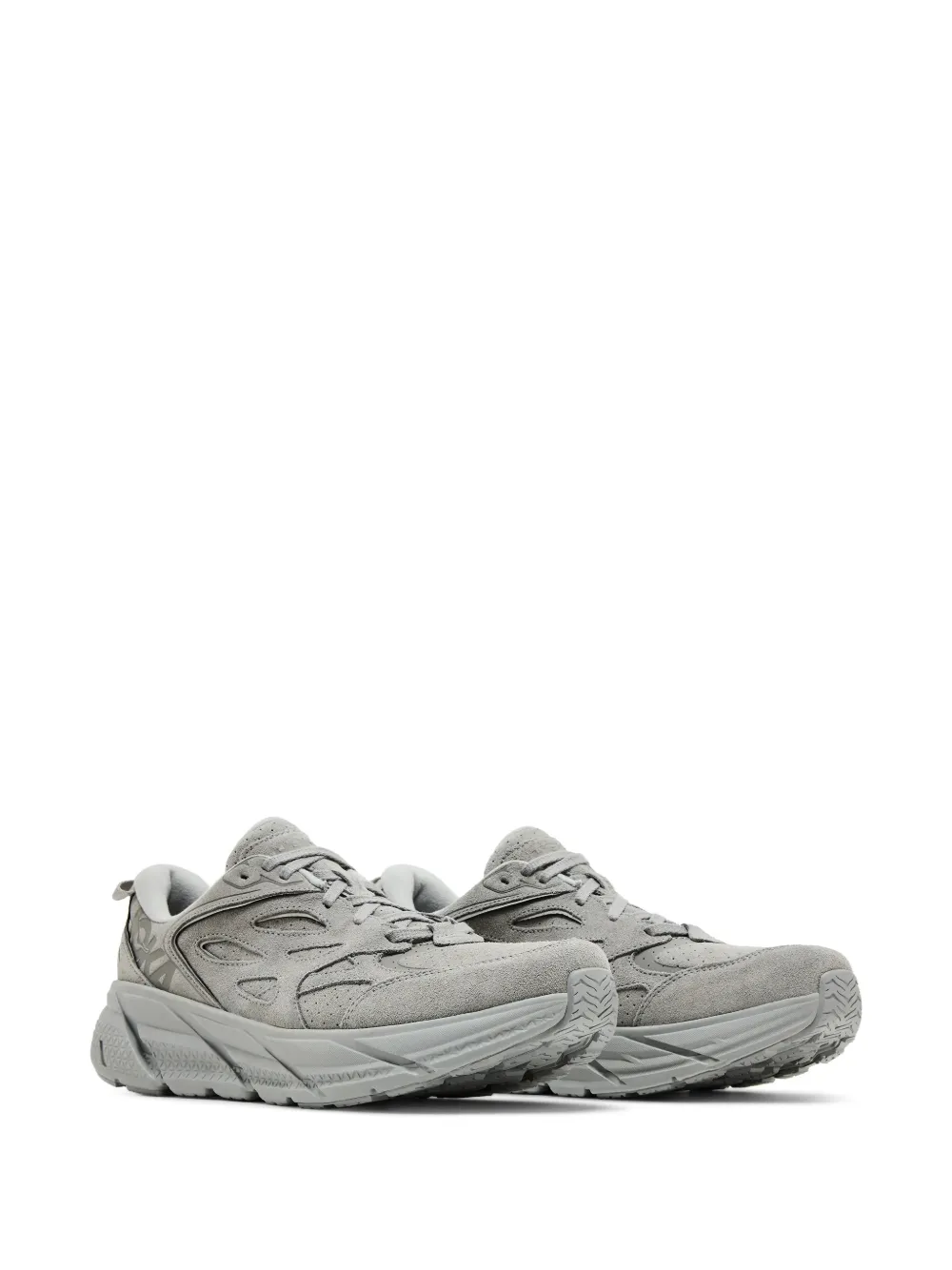 HOKA Clifton L suede sneakers Grijs