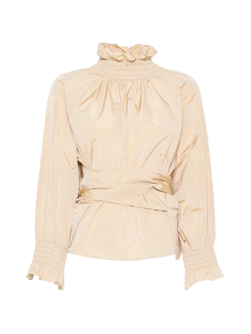 CO.GO bow-detail smocked top