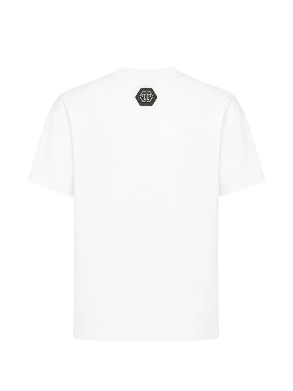 Philipp Plein Junior T-shirt verfraaid met stras Wit