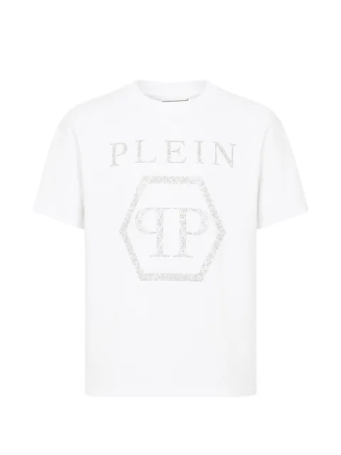 Philipp Plein Junior rhinestone-embellished logo T-shirt
