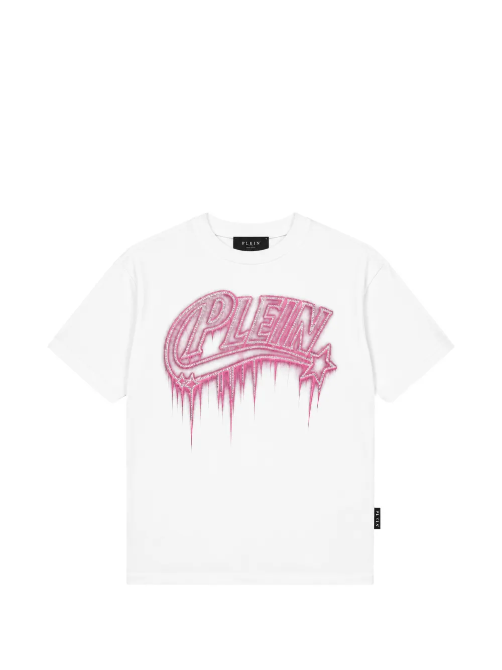Philipp Plein Junior rhinestone-embellished logo-print T-shirt - Bianco