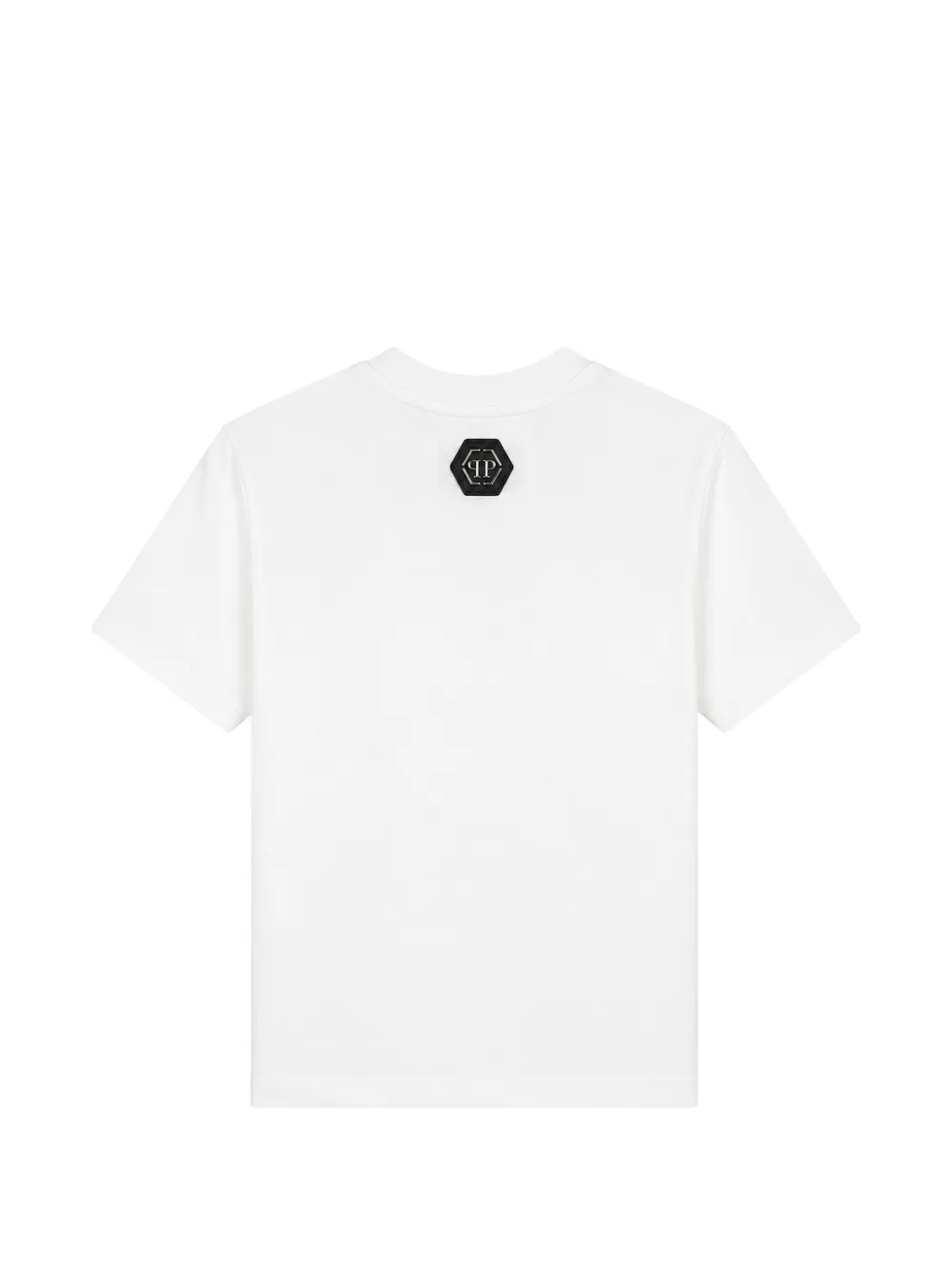 Philipp Plein Junior T-shirt verfraaid met stras Wit