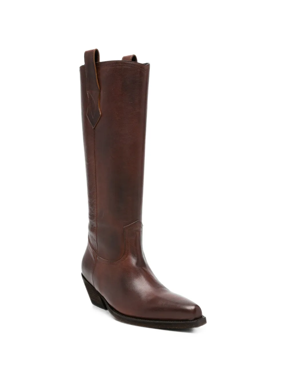 Ann Demeulemeester leather knee-high boots Bruin