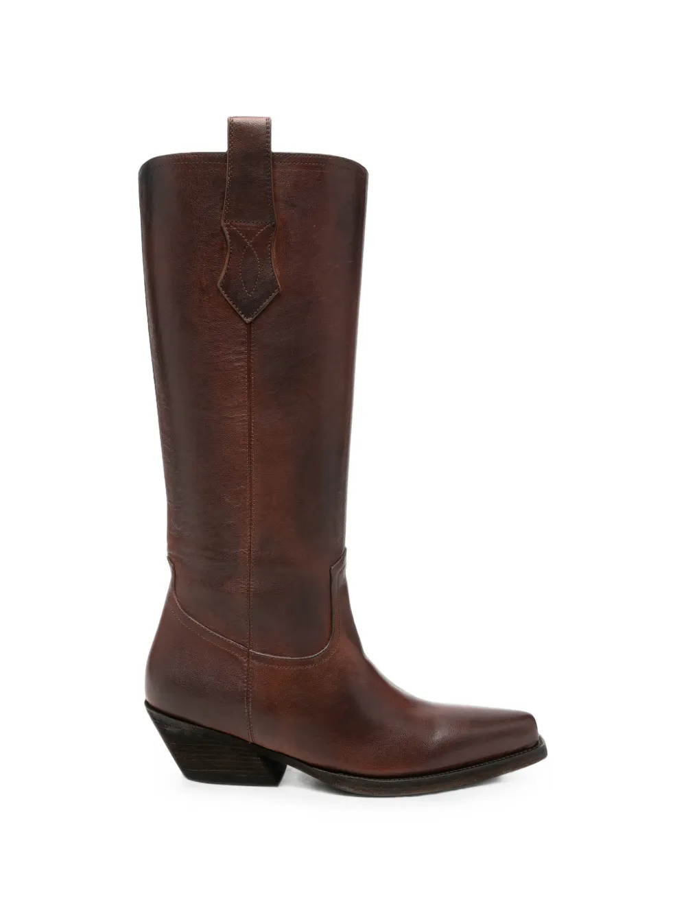 Ann Demeulemeester leather knee-high boots Bruin