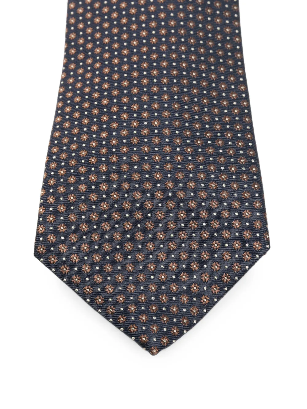 Kiton Stropdas met geometrisch patroon Blauw