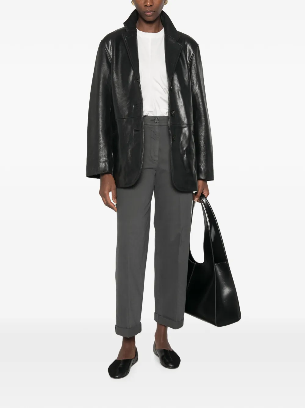 Peserico pleated-detail trousers Grijs