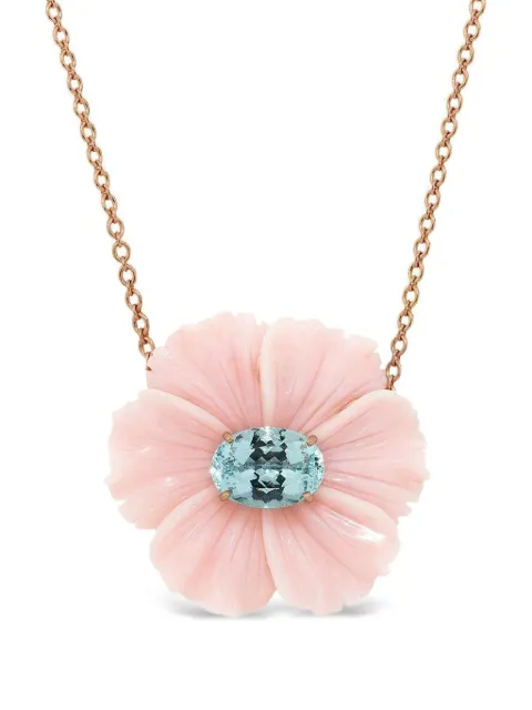 Irene Neuwirth Tropical Flower aquamarine and opal necklace