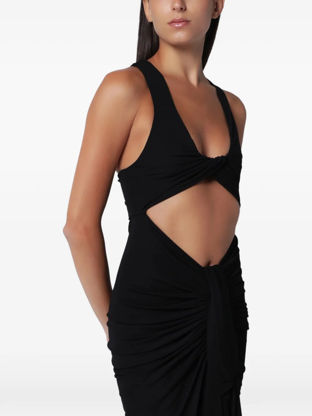 Christopher Esber Vivenda cut-out draped dress - Black