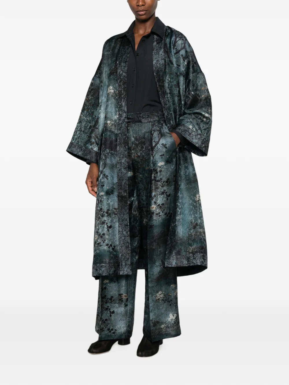 Pierre-Louis Mascia Jas met bloemenprint Blauw
