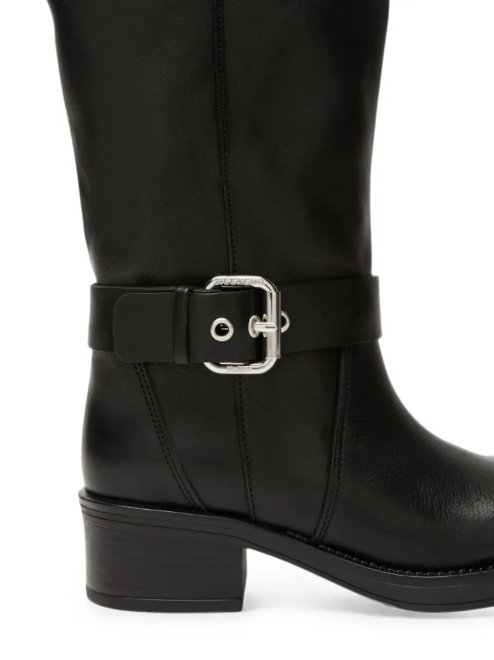 Weekend Max Mara buckle-detail leather boots Zwart