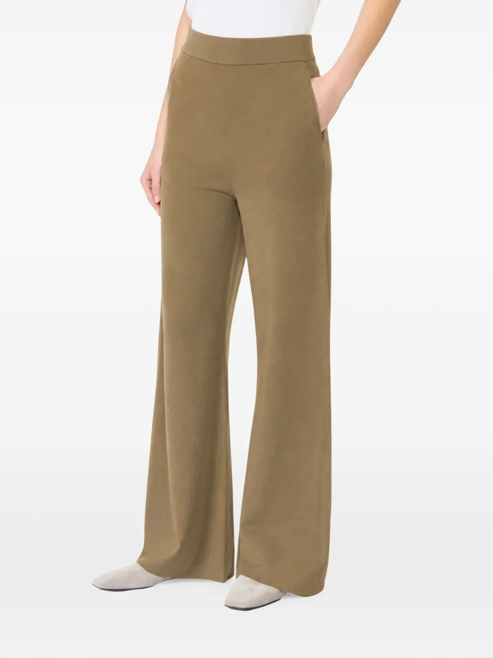 Max Mara Broek met wijde pijpen Bruin