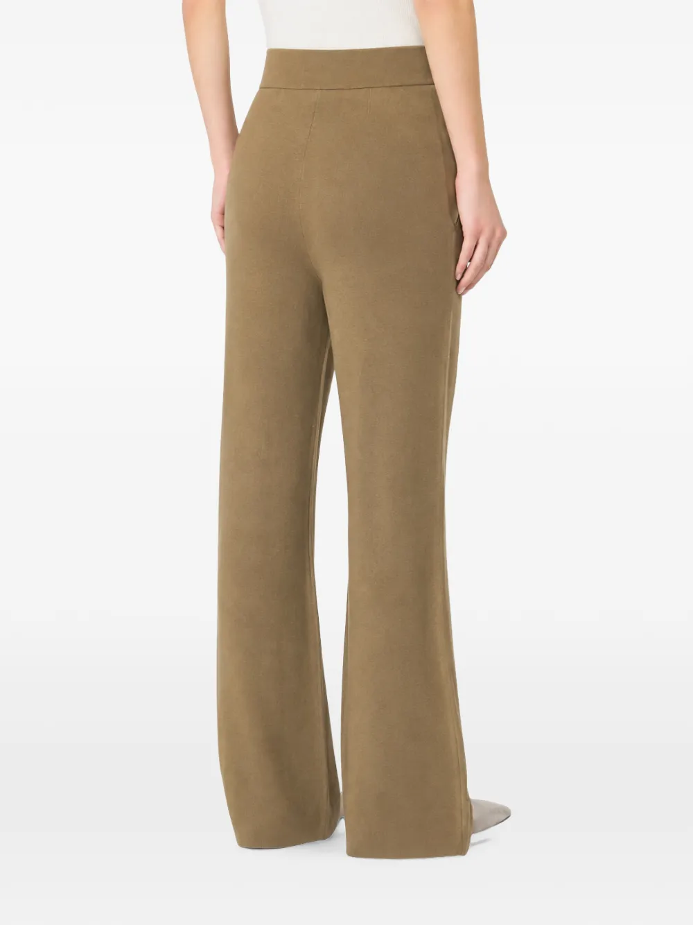 Max Mara Broek met wijde pijpen Bruin