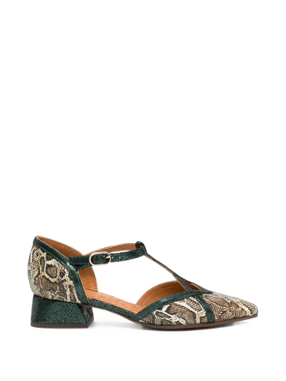 Chie Mihara Hidrow snake-print leather heeled pumps | Neutrals | Image 1