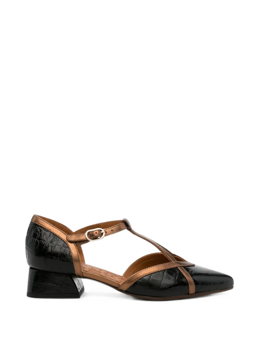 Chie Mihara croc-effect T-bar heeled pumps