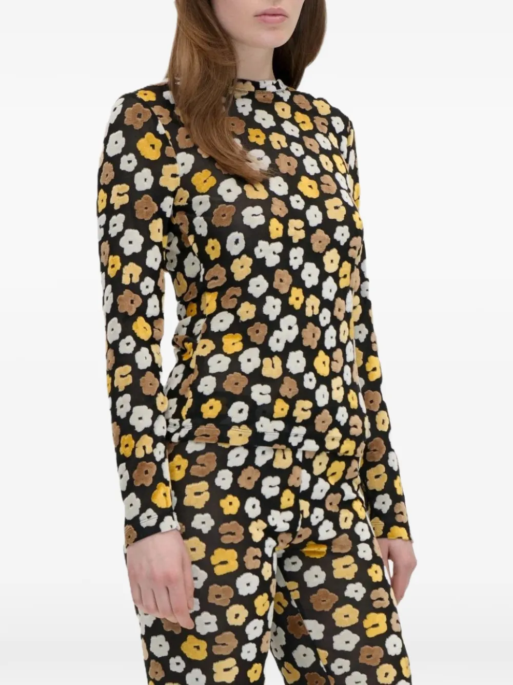 Stine Goya Petal Polka top Zwart