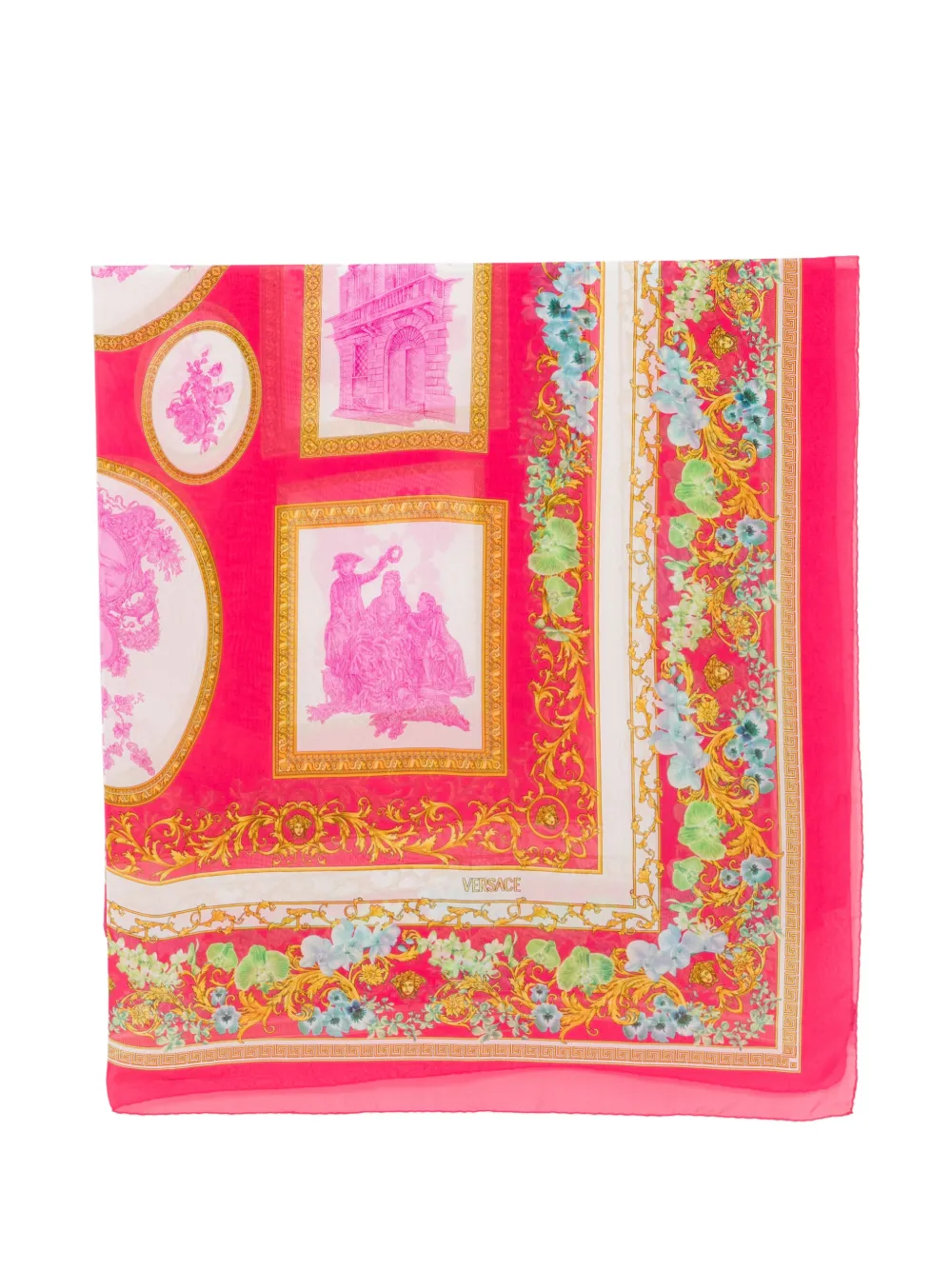 Versace Pre-Owned 1990s Schal mit Barocco-Print - Rosa